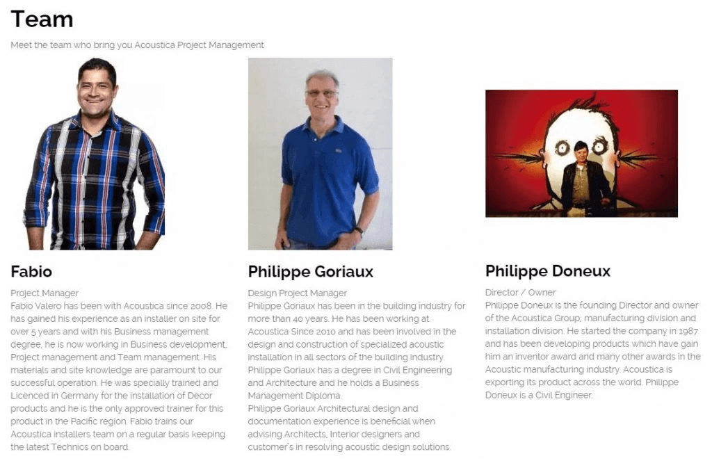 acoustica projects - team